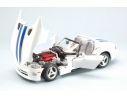 Bburago BU22024W DODGE VIPER RT/10 1992 WHITE W/BLUE STRIPES 1:24 Modellino