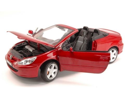 Solido SL8148CR PEUGEOT 307 CONVERTIBLE CABRIO 2003 RED 1:18 Modellino