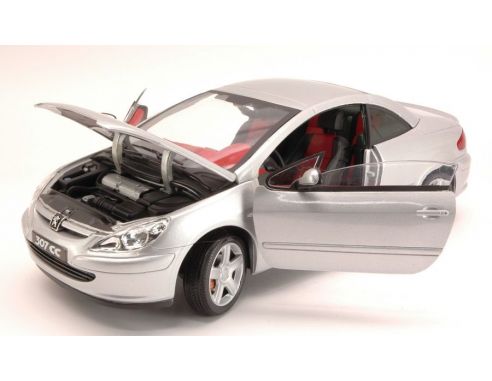 Solido SL8148S PEUGEOT 307 CONVERTIBLE 2003 SILVER 1:18 Modellino