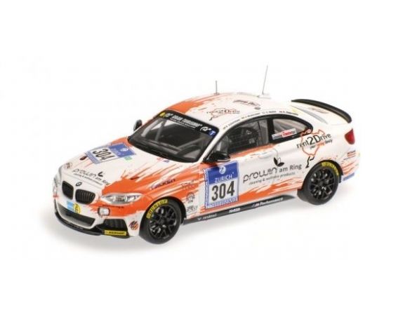 MINICHAMPS 437152504 BMW M235I RACING RENT2DRIVE RACING ACKERMANN WISKIRCHEN 24H NURBURGRING 2015 Modellino
