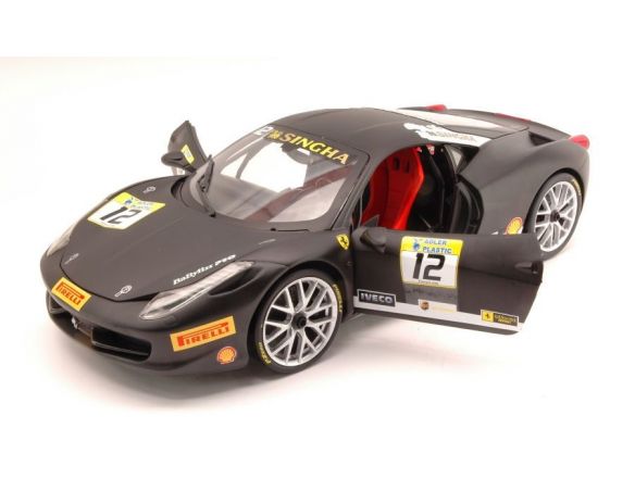 Hot Wheels HWBCT90 FERRARI 458 CHALLENGE 2010 MATT BLACK HERITAGE 1:18 Modellino