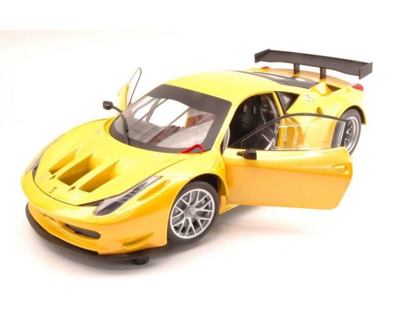 Hot Wheels HWBCJ78 FERRARI 458 ITALIA GT2 YELLOW TRISTRATO HERITAGE 1:18 Modellino