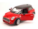Welly WE4058 NEW MINI COOPER HATCH 2014 RED W/BLACK ROOF 1:24 Modellino