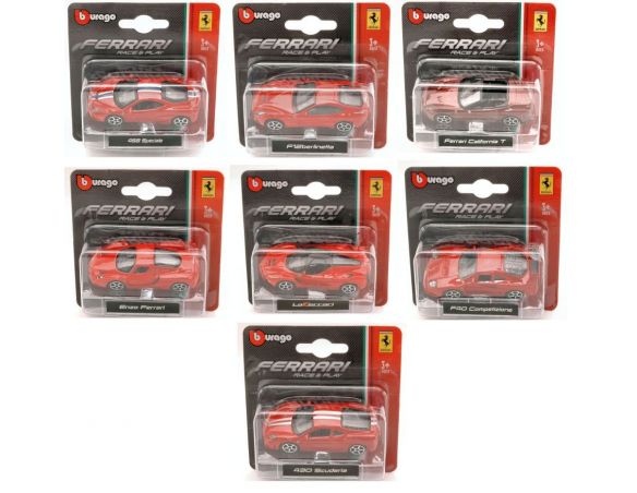 Bburago BU56000 FERRARI STRADALI BLISTER ASS.1:64 Pz.48 Modellino