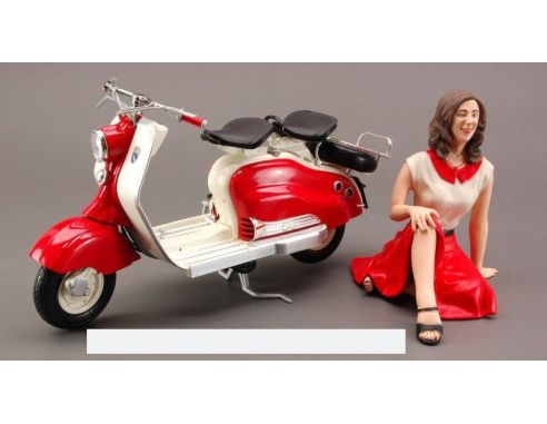 Solido SL110005 LAMBRETTA LD 125 1956 W/PIN UP 1:10 Modellino