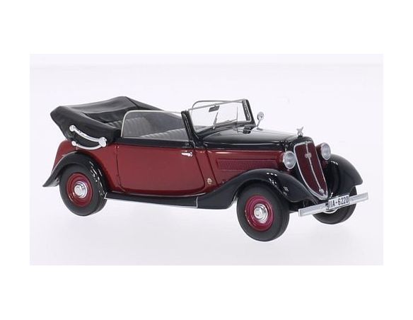 Neo Scale Models NEO46220 WANDERER W240 CONVERTIBLE BLACK/RED 1:43 Modellino