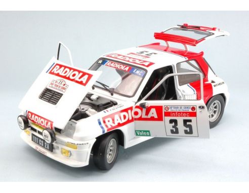 Universal Hobbies UH4545 RENAULT 5 TURBO N.35 5th TOUR DE CORSE 1986 J.C.TORRE-P.DE LA FOATA 1:18 Modellino