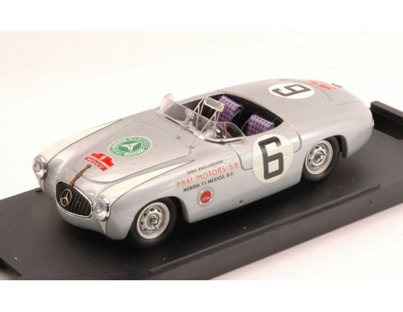 Bang BG7207 MERCEDES 300 SL N.6 DISQUALIFIED CARRERA PANAM.1952 FITCH-GEIGER 1:43 Modellino