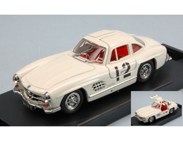 Bang BG7191 MERCEDES 300 SL N.12 RALLYE DE SESTRIERES 1957 CLAUDE LE GUEZEC 1:43 Modellino