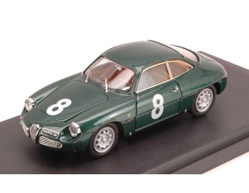 Bang BG7303 ALFA ROMEO GIULIETTA SZ N.8 RETIRED TARGA FLORIO 1961 DI PRIOLO-MAN.1:43 Modellino