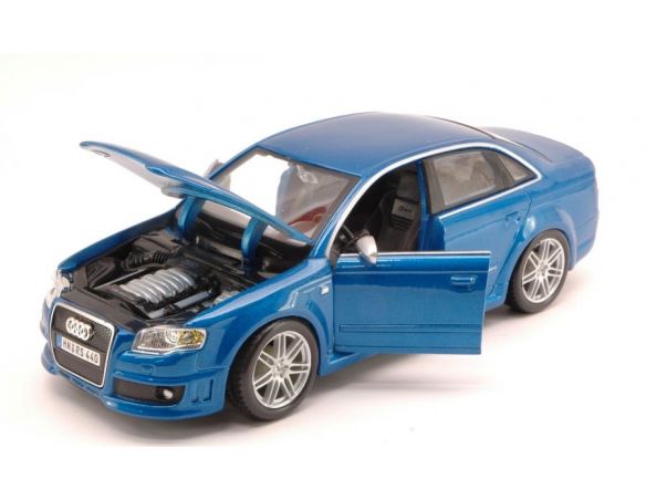 Bburago BU22104BL AUDI RS 4 2005 METALLIC BLUE 1:24 Modellino