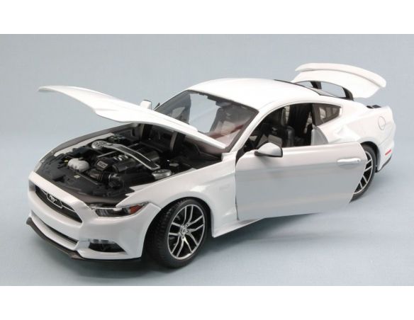 Maisto MI38133W FORD MUSTANG GT 50 YEAR (LIMITED EDIT.5 UNITS) 2015 WHITE 1:18 Modellino