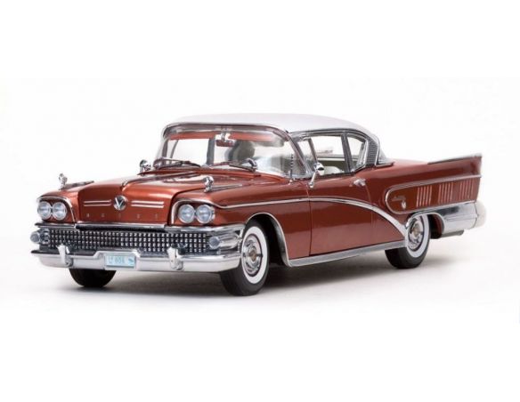 SunStar SS4806 BUICK LIMITED RIVIERA COUPE' 1958 GARNET RED/WHITE 1:18 Modellino