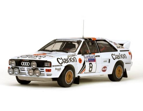 SunStar SS4242 AUDI QUATTRO N.8 4th RAC RALLY 1985 P.EKLUND-B.CEDERBERG 1:18 Modellino