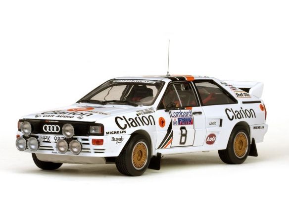 SunStar SS4242 AUDI QUATTRO N.8 4th RAC RALLY 1985 P.EKLUND-B.CEDERBERG 1:18 Modellino