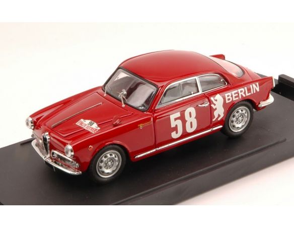 Bang BG7206 ALFA ROMEO GIULIETTA SV N.58 11th RALLY SESTRIERE 1958 SCHRAMM-FALK 1:43 Modellino