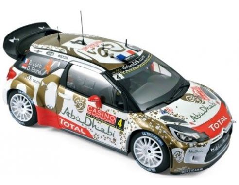 Norev NV181538 CITROEN DS 3 WRC N.4 8th MONTE CARLO 2015 LOEB-ELENA 1:18 Modellino