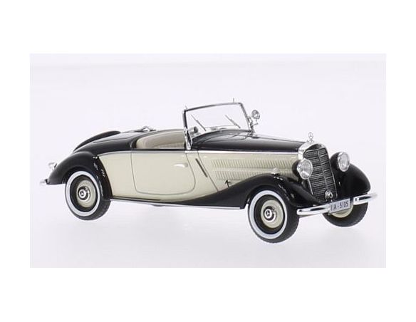 Neo Scale Models NEO45105 MERCEDES 170V ROADSTER BLACK/BEIGE 1:43 Modellino