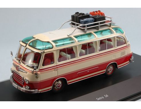 Schuco SH2925 SETRA S6 BEIGE/RED 1:43 Modellino