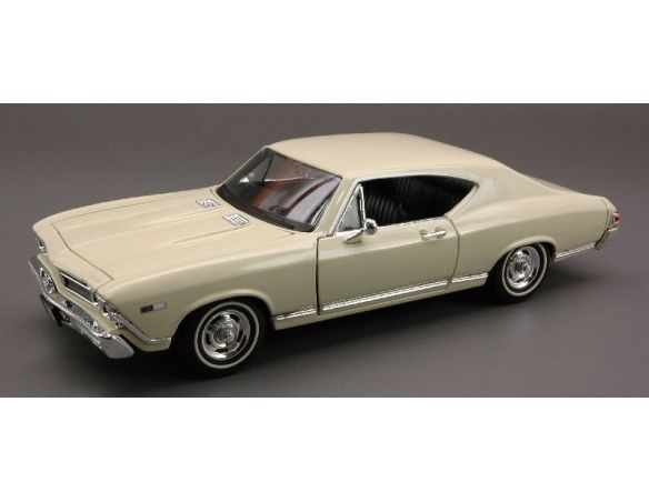 Welly WE9397CR CHEVELLE SS 396 1968 CREAM 1:24 Modellino