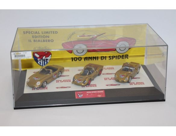 Club Bialbero 192 SPIDER GOLD 3 FERRARI 275GTB/D246SP/D206S 100ANNI Modellino