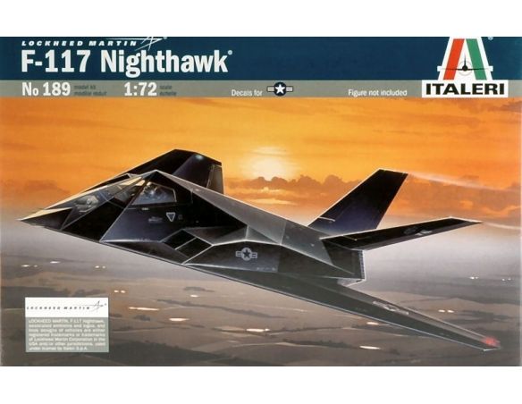 Italeri IT0189 AEREO F-117 A STEALTH  KIT 1:72 Modellino