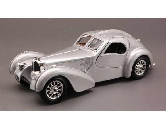 BBURAGO BU22092S BUGATTI ATLANTIC 1936 SILVER 1:24 Modellino