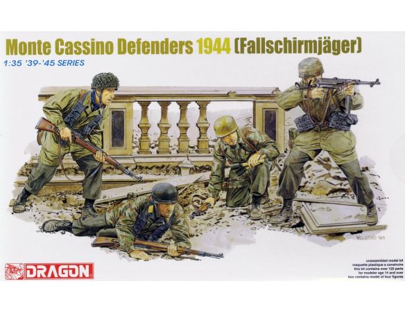 Dragon D6514 MONTECASSINO DEFENDERS 1944 KIT 1:35 Modellino