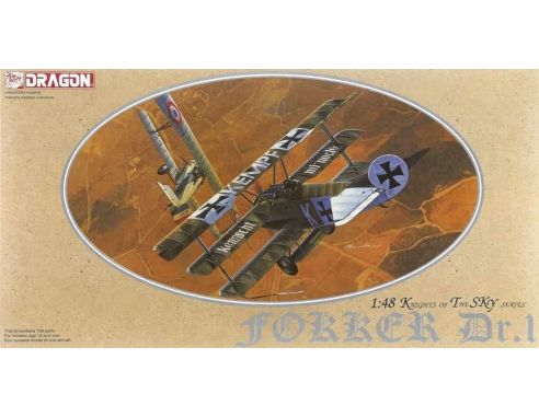 Dragon D5901 FOKKER DR I  RED BARON KIT 1:48 Modellino
