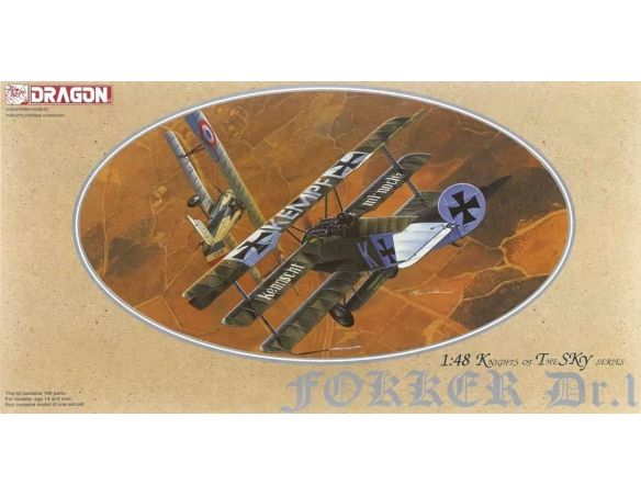 Dragon D5901 FOKKER DR I  RED BARON KIT 1:48 Modellino
