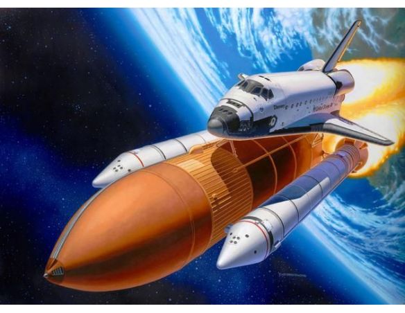 Revell RV04736 SPACE SHUTTLE DISCOVERY & BOOSTER ROCKETS KIT 1:144 Modellino