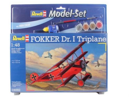 Revell RV64682 FOKKER DR.I TRIPLANE MODEL SET KIT 1:48 Modellino