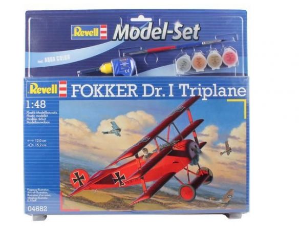Revell RV64682 FOKKER DR.I TRIPLANE MODEL SET KIT 1:48 Modellino