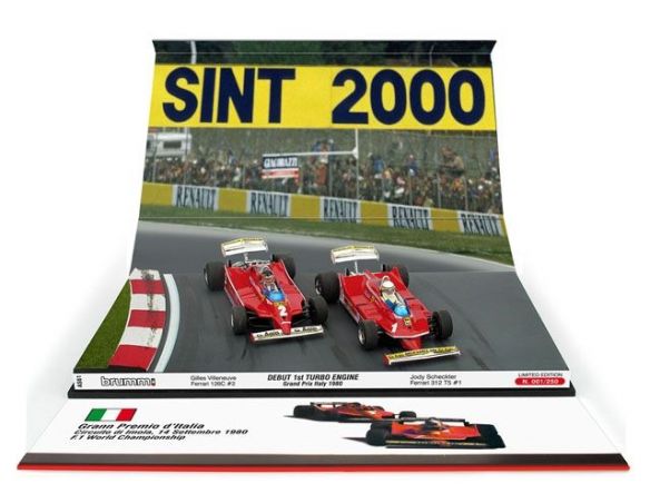 Brumm BMAS61 FERRARI 126C TURBO N.2/312 T5 N.1 DEBUTTO MOTORE TURBO IMOLA 1980 1:43 Modellino