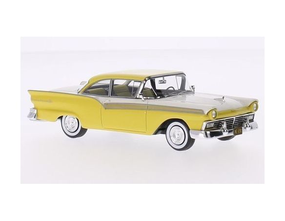 Neo Scale Models NEO46090 FORD FAIRLANE 500 HARDTOP COUPE' YELLOW/WHITE 1:43 Modellino