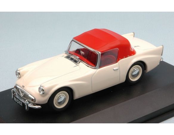 Oxford OXFDSP003 DAIMLER SP250 1960 WHITE W/RED SOFT ROOF 1:43 Modellino