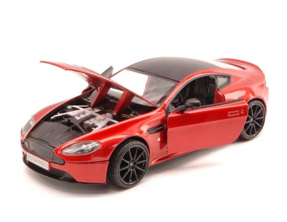 Motormax MTM79322R ASTON MARTIN V12 VANTAGE S 2013 METALLIC RED 1:24 Modellino