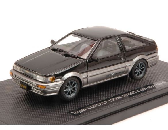 Ebbro EB45187 TOYOTA COROLLA LEVIN 1600 GTV 1983 BLACK 1:43 Modellino