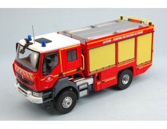 Eligor ELI115011 RENAULT KERAX CABINE PROFONDE 4 PORTES FDGP GIMAEX SDIS 13 1:43 Modellino