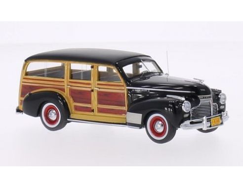 Neo Scale Models NEO45840 CHEVROLET DELUXE STATION WAGON 1941 BLACK/WOODEN 1:43 Modellino