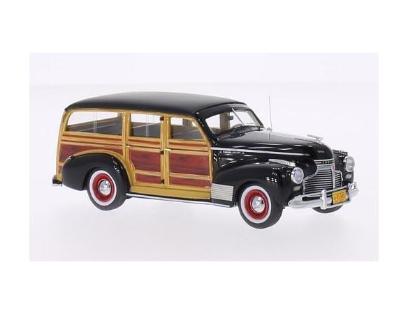 Neo Scale Models NEO45840 CHEVROLET DELUXE STATION WAGON 1941 BLACK/WOODEN 1:43 Modellino