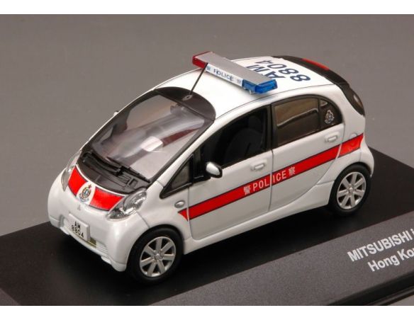 J-Collection JC099 MITSUBISHI i-MIEV 2010 HONG KONG POLICE CAR 1:43 Modellino