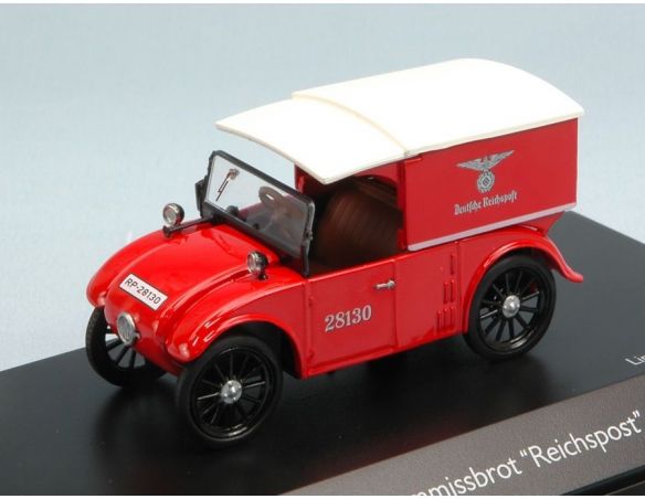 Schuco SH2958 HANOMAG KOMMISSBROT REICHSPOST RED W/WHITE ROOF 1:43 Modellino