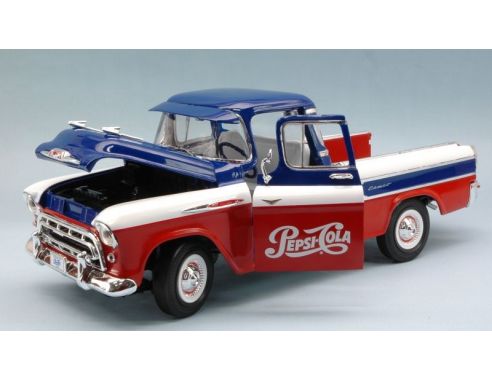 Auto World AW207 CHEVROLET PICH UP CHEVY CAMEO 1957 PEPSI COLA 1:18 Modellino