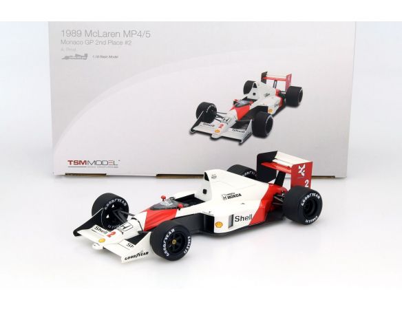 True Scale Miniatures TSM141821 MC LAREN MP4/5 A.PROST 1989 N.2 2nd MONACO GP 1:18 Modellino
