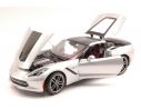 Maisto MI38132S CHEVROLET CORVETTE STINGRAY Z51 2014 SILVER EXCLUSIVE SERIES 1:18 Modellino