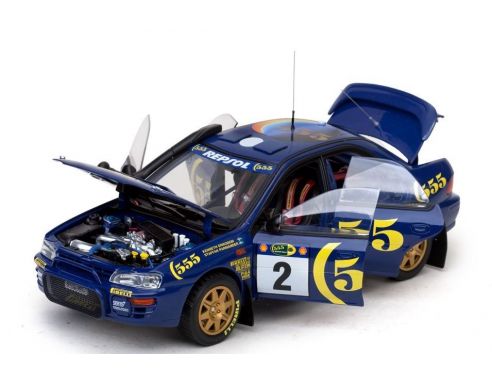 SunStar SS5508 SUBARU IMPREZA 555 N.2 2nd SAFARI RALLY 1996 K.ERIKSSON-S.PARMANDER 1:18 Modellino