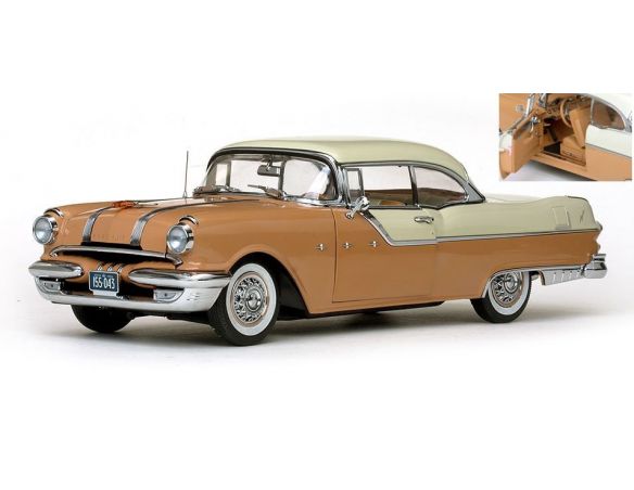 SunStar SS5043 PONTIAC STAR CHIEF HARD TOP 1955 BEIGE/CREAM 1:18 Modellino