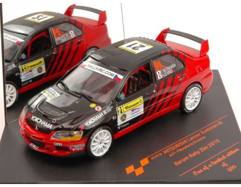 Vitesse VE43416 MITSUBISHI LANCER EVO IX N.21 CZECH RALLY 2010 NUTAHARA-ICHINO 1:43 Modellino