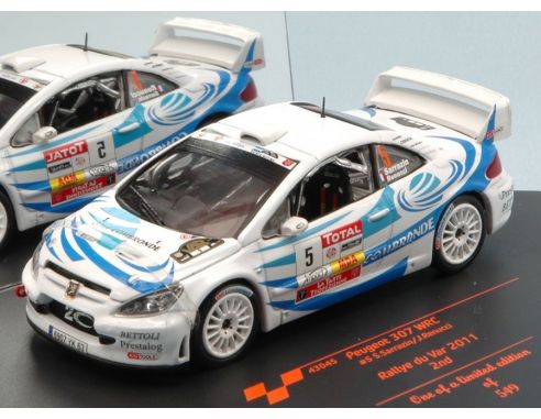 Vitesse VE43045 PEUGEOT 307 WRC N.5 2nd RALLYE DU VAR 2011 S.SARRAZIN-J.RENUCCI 1:43 Modellino